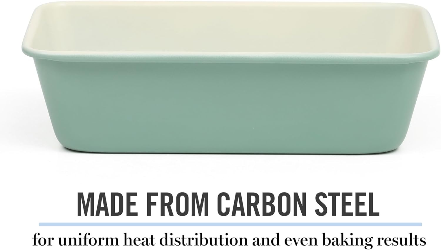 image:imageMartha Stewart Gallen 9 Inch Nonstick Carbon Steel Loaf Pan Champagne Durable Bakeware for Even Baking and Easy ReleaseTeal