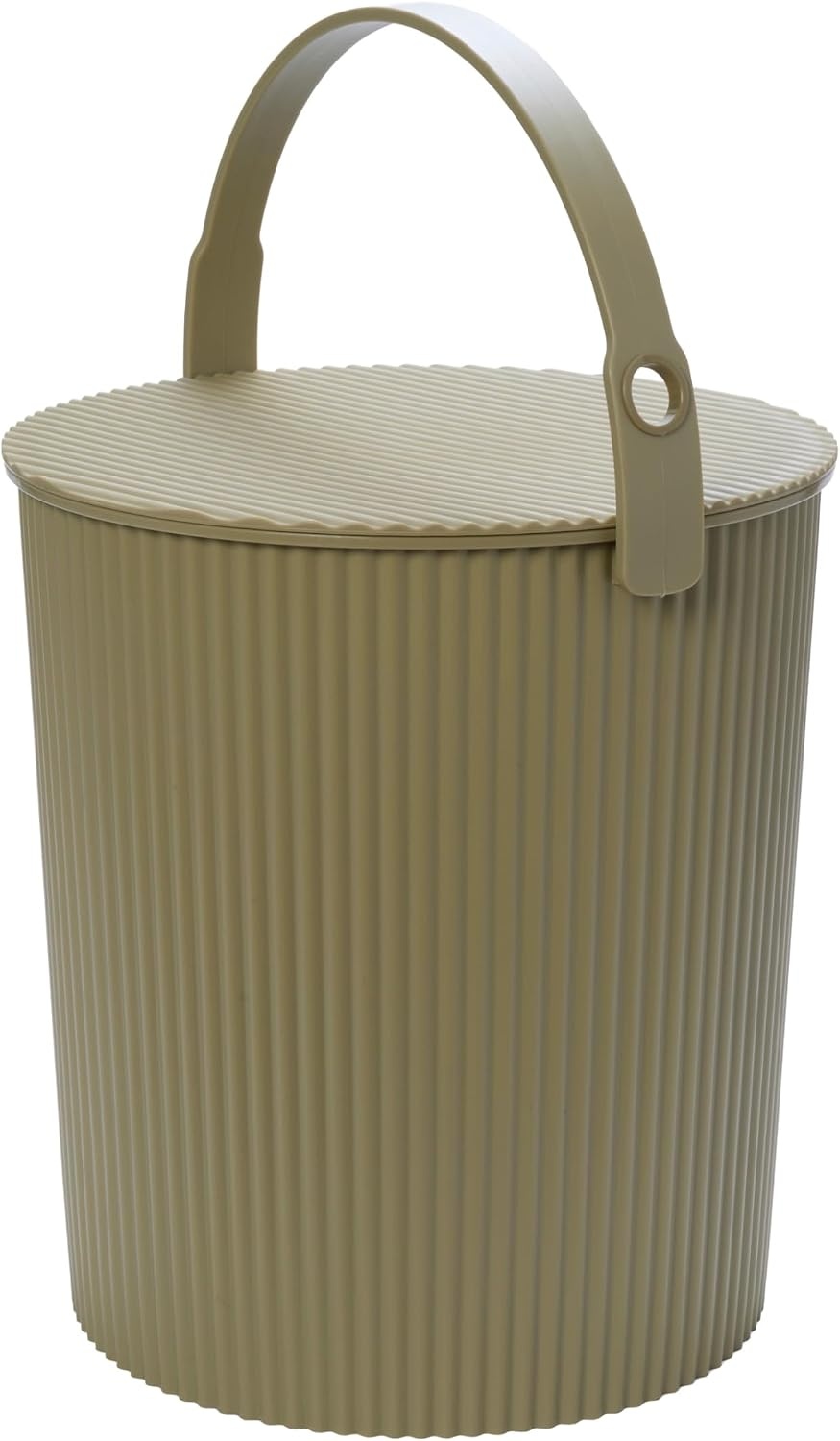 image:imageMartha by Martha Stewart Hachiman Extra Large Bucket HandsFree Filling Easy to Stack and Store Indoor Outdoor UseOlive