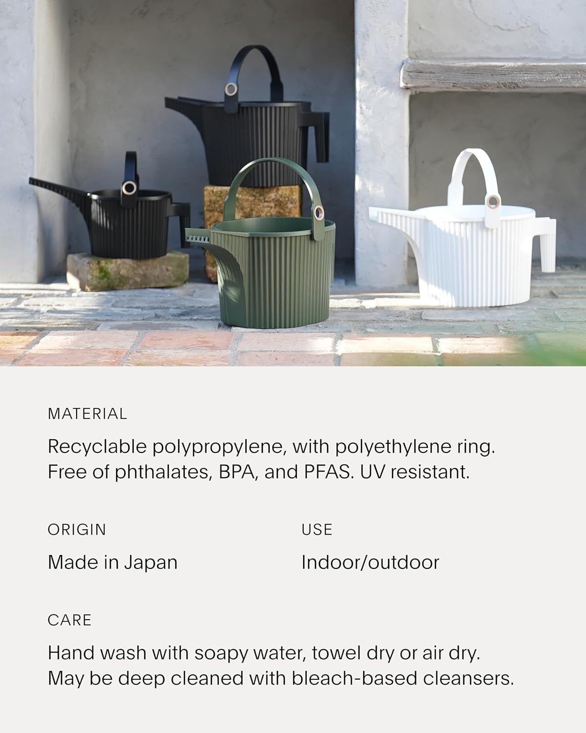 image:imageMartha by Martha Stewart Hachiman Small Watering Can with Widened Spout 15 L Plant Watering Can for Indoor and Outdoor Plants HandsFree Filling 133 53 OliveWhite