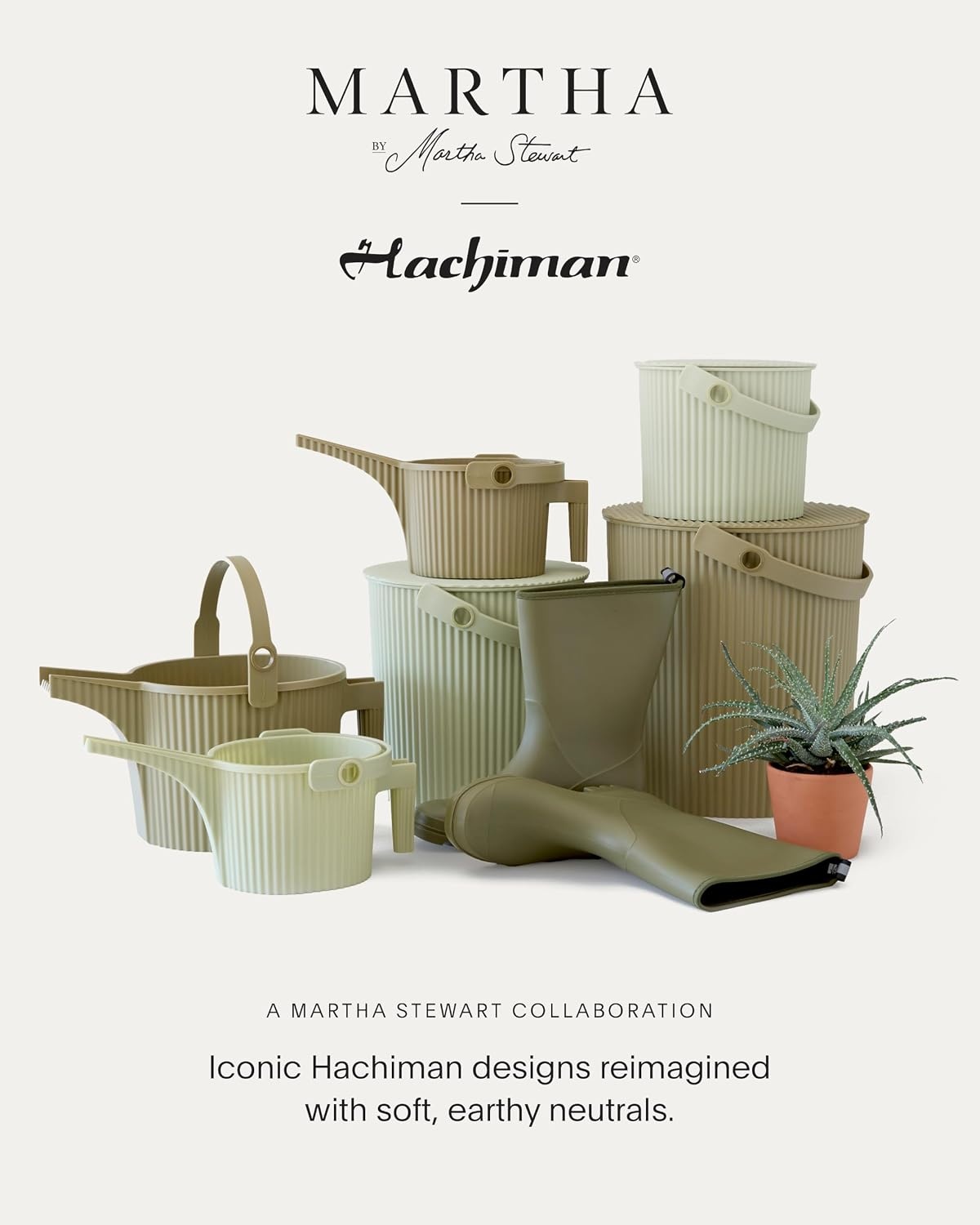 image:imageMartha by Martha Stewart Hachiman Small Watering Can with Widened Spout 15 L Plant Watering Can for Indoor and Outdoor Plants HandsFree Filling 133 53 OliveOlive