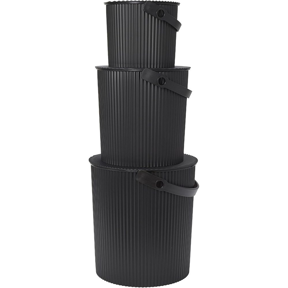image:imageMartha by Martha Stewart Hachiman Extra Large Bucket HandsFree Filling Easy to Stack and Store Indoor Outdoor UseBlack