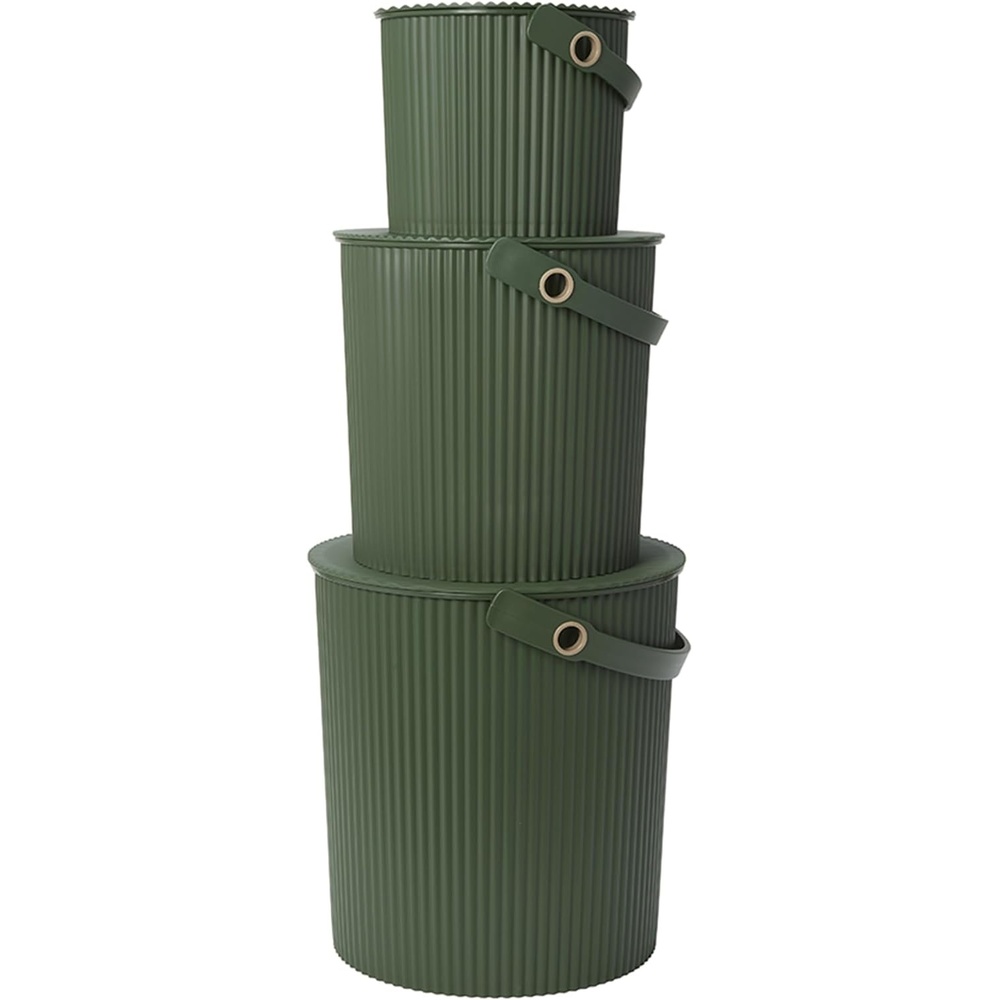 image:imageMartha by Martha Stewart Hachiman Extra Large Bucket HandsFree Filling Easy to Stack and Store Indoor Outdoor UseGarden Green