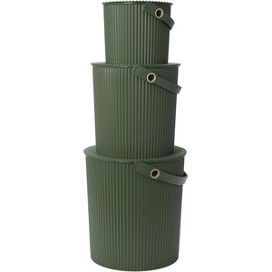 Martha by Martha Stewart Hachiman Extra Large Bucket | Hands-Free Filling, Easy to Stack and Store, Indoor Outdoor Use(Garden Green)