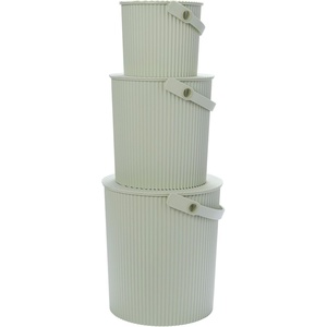 Martha by Martha Stewart Hachiman Extra Large Bucket | Hands-Free Filling, Easy to Stack and Store, Indoor Outdoor Use(Sage)