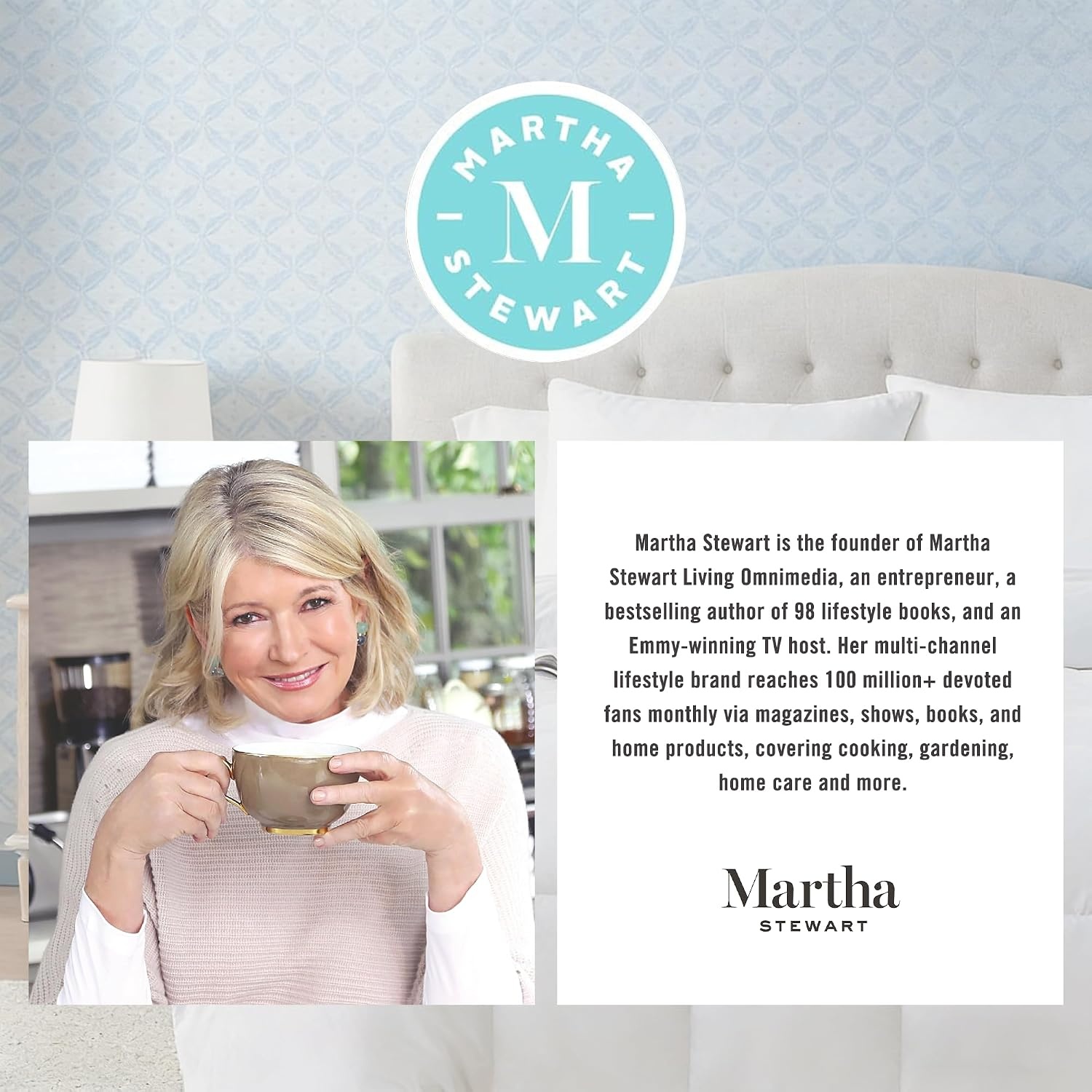 image:imageMartha Stewart Luxury White Goose Feathers Down Fiber Comforter King Size Hotel Collection 100 Cotton Cover Comforter All Season Medium Warmth Breathable Hypoallergenic 106 x 90 InchExtra WarmthWhite