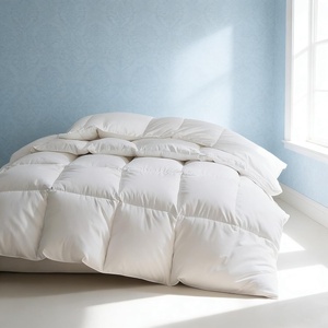 Martha Stewart Luxury White Goose Feathers Down Fiber Comforter King Size | Hotel Collection 100% Cotton Cover Comforter, All Season Medium Warmth, Breathable, Hypoallergenic, 106 x 90 Inch(All Season/White)