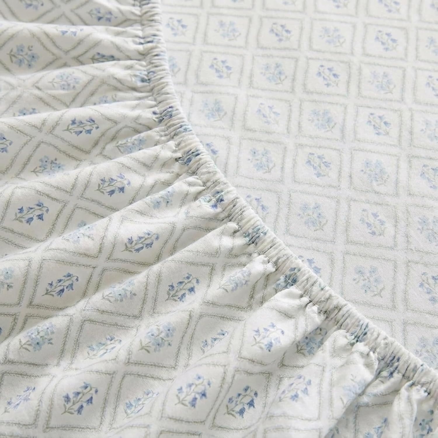 image:imageMartha Stewart Full Sheet Set with Fitted Sheet amp Pillowcases Cotton Percale Bedding with a Smooth Feel Deep Pocket Gingham BrownCosta Blue