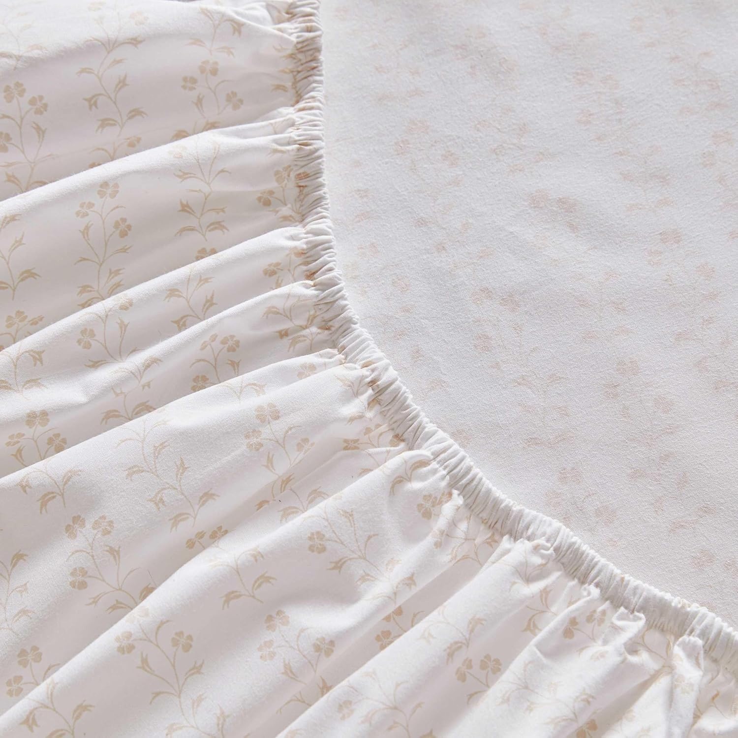 image:imageMartha Stewart Full Sheet Set with Fitted Sheet amp Pillowcases Cotton Percale Bedding with a Smooth Feel Deep Pocket Gingham BrownDitsy Vine Pink