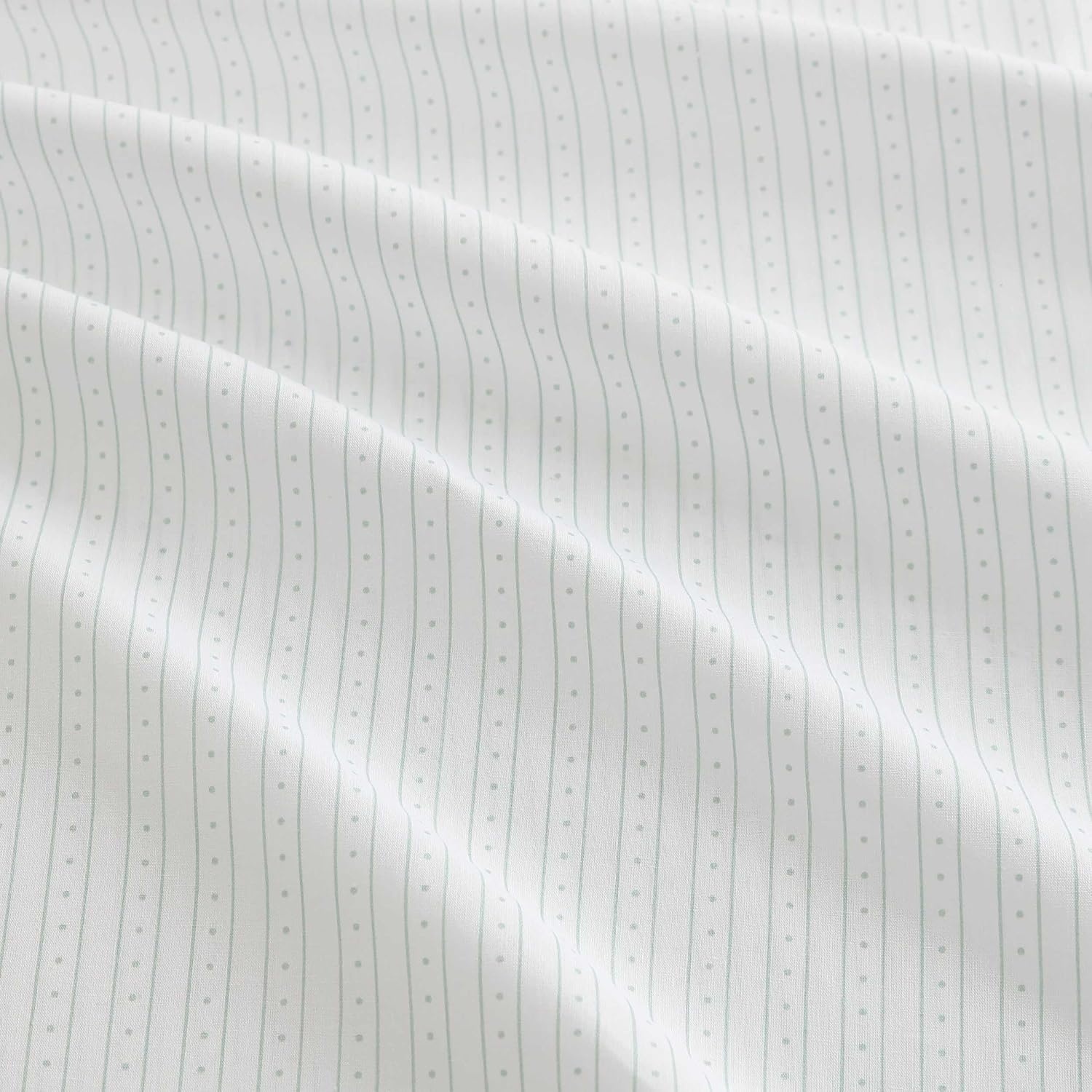 image:imageMartha Stewart Full Sheet Set with Fitted Sheet amp Pillowcases Cotton Percale Bedding with a Smooth Feel Deep Pocket Gingham BrownDottie Stripe Green