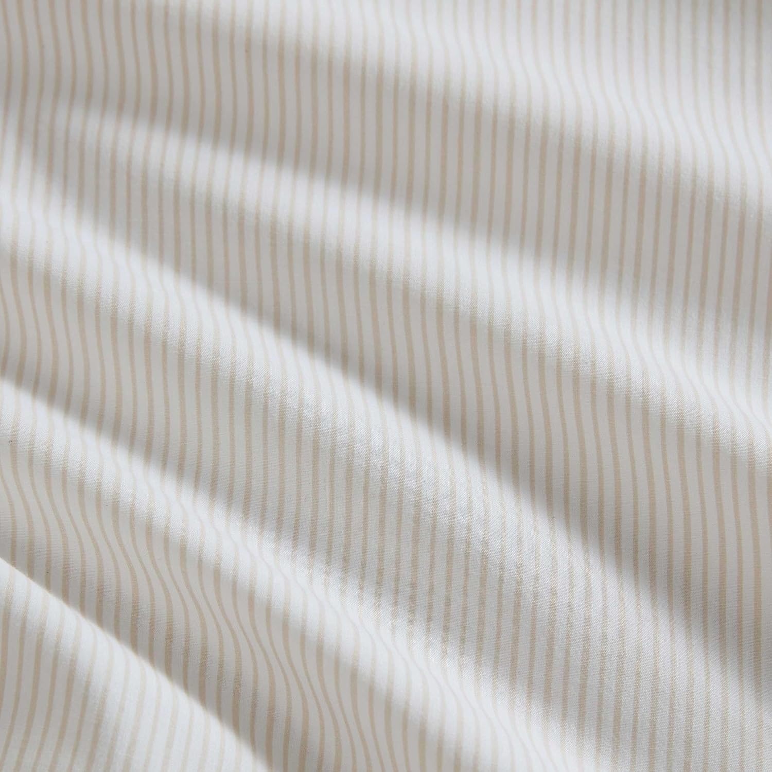 image:imageMartha Stewart Full Sheet Set with Fitted Sheet amp Pillowcases Cotton Percale Bedding with a Smooth Feel Deep Pocket Gingham BrownStripe White