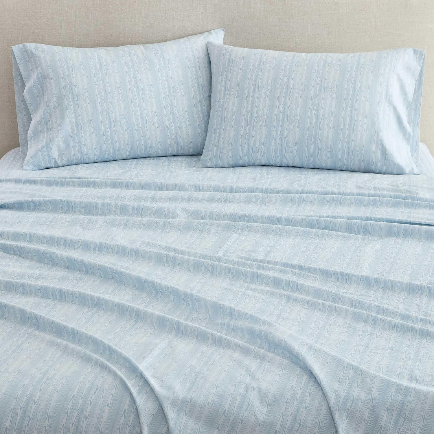 image:imageMartha Stewart Full Size Cotton Sheet Set with Pillowcases Deep PocketBlue