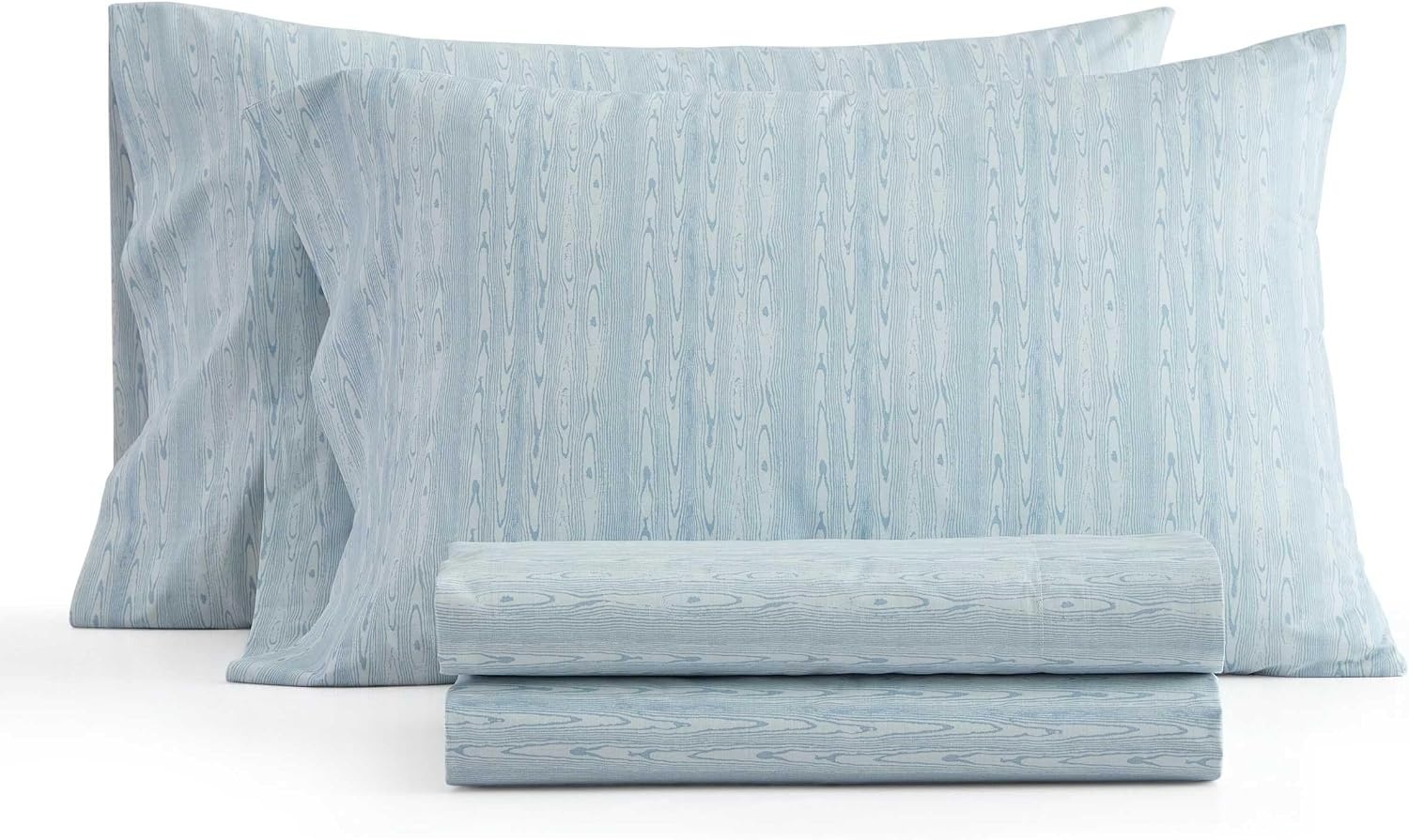 image:imageMartha Stewart Full Size Cotton Sheet Set with Pillowcases Deep PocketBlue