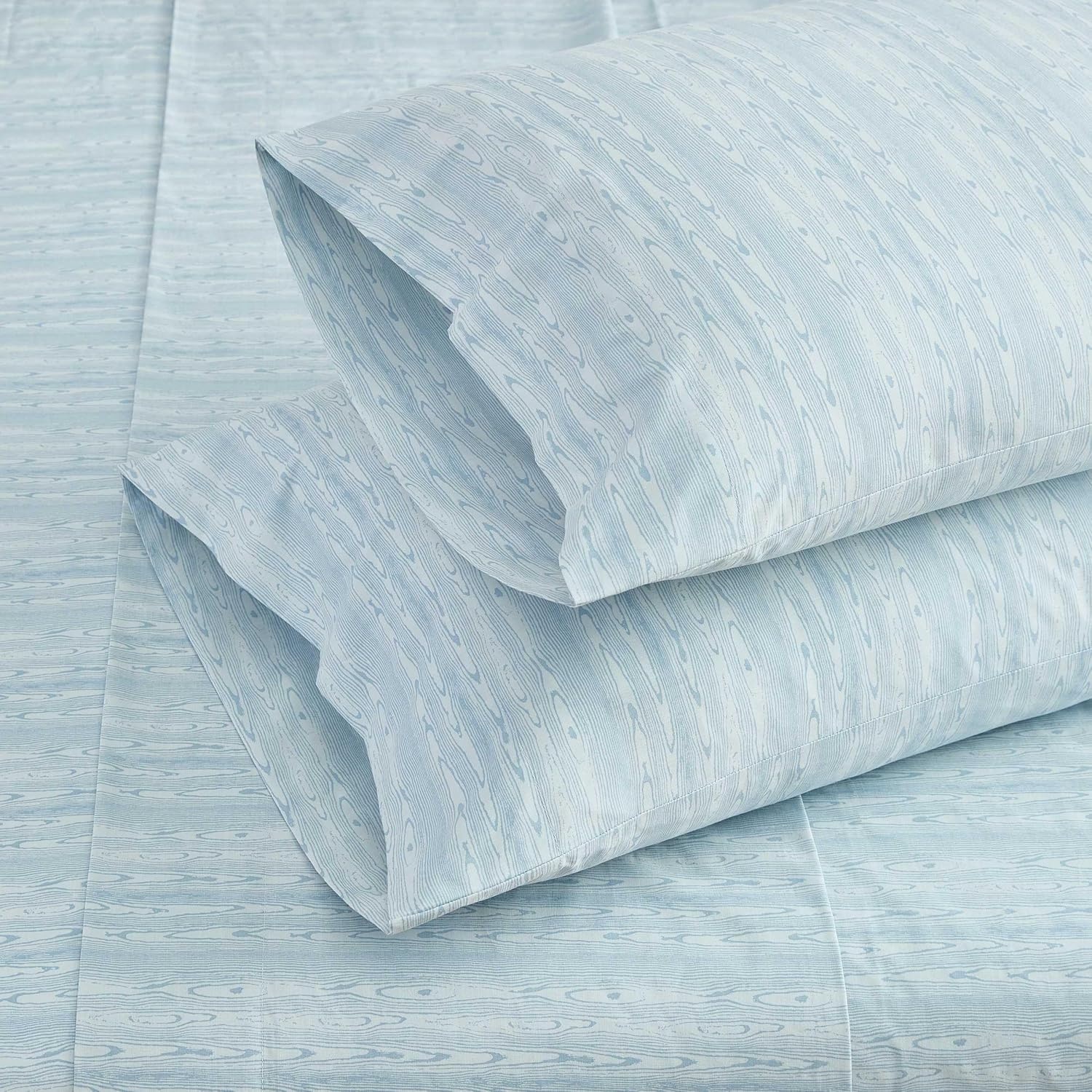 image:imageMartha Stewart Full Size Cotton Sheet Set with Pillowcases Deep PocketBlue