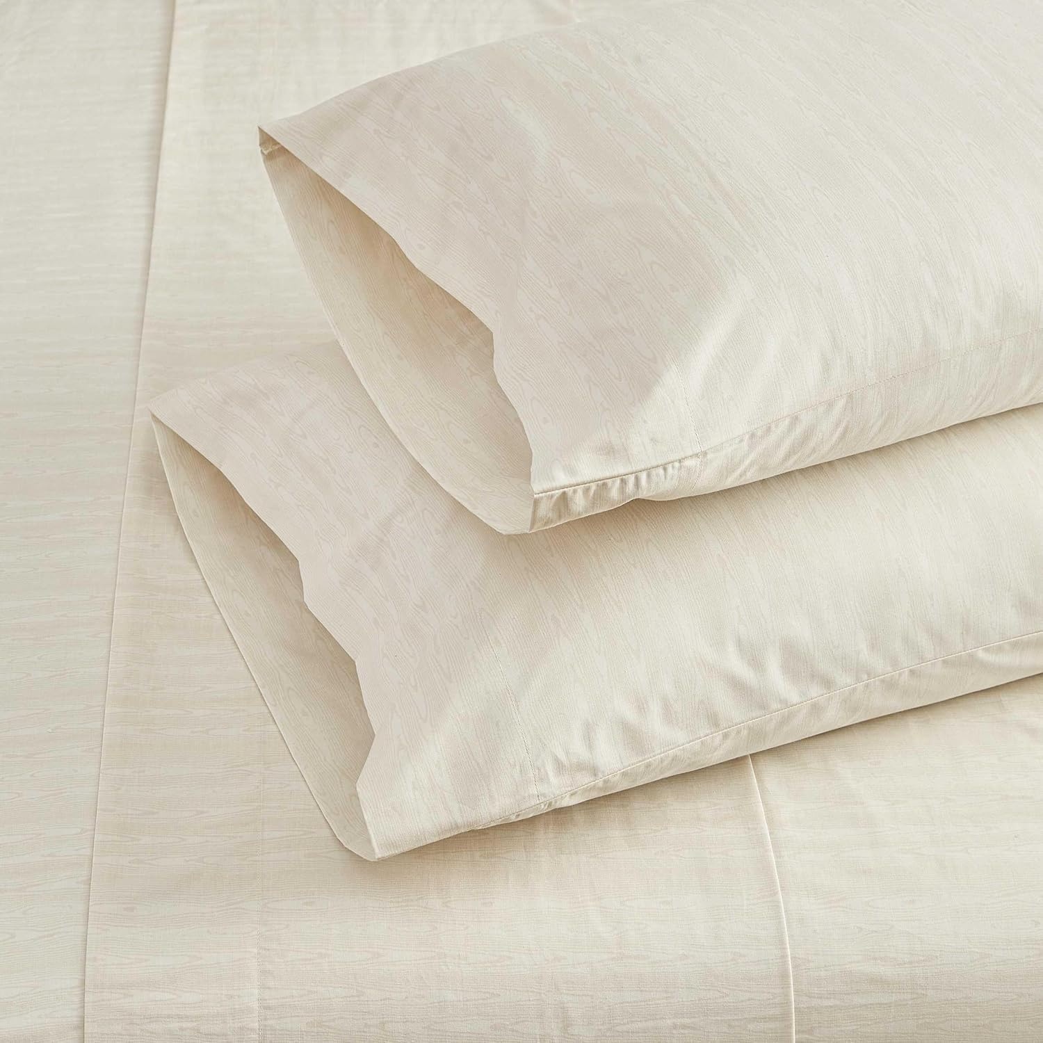image:imageMartha Stewart Full Size Cotton Sheet Set with Pillowcases Deep PocketLight Beige