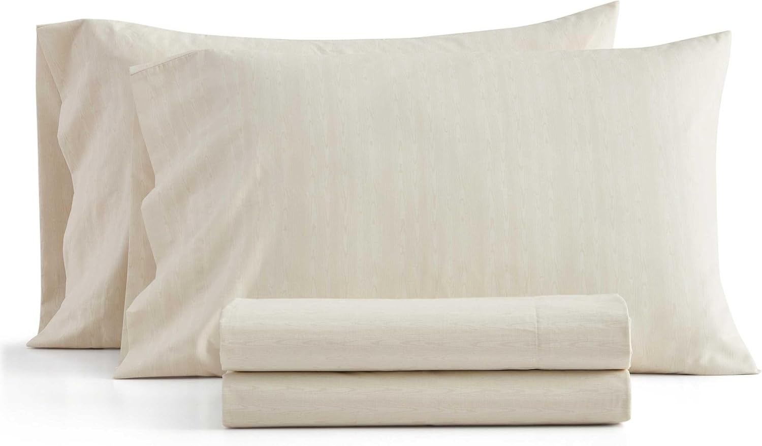 image:imageMartha Stewart Full Size Cotton Sheet Set with Pillowcases Deep PocketLight Beige