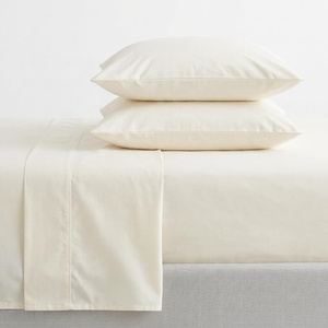 Martha Stewart – Full Sheet Set with Fitted Sheet & Pillowcases, Cotton Percale Bedding with a Smooth Feel, Deep Pocket, Gingham Brown(Stripe Yellow)