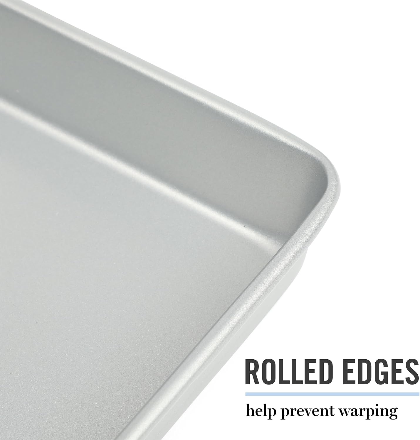 image:imageMartha Stewart Gallen 9 Inch Square Nonstick Carbon Steel Cake Pan Champagne Durable Bakeware for Even Baking and Easy ReleaseSilver