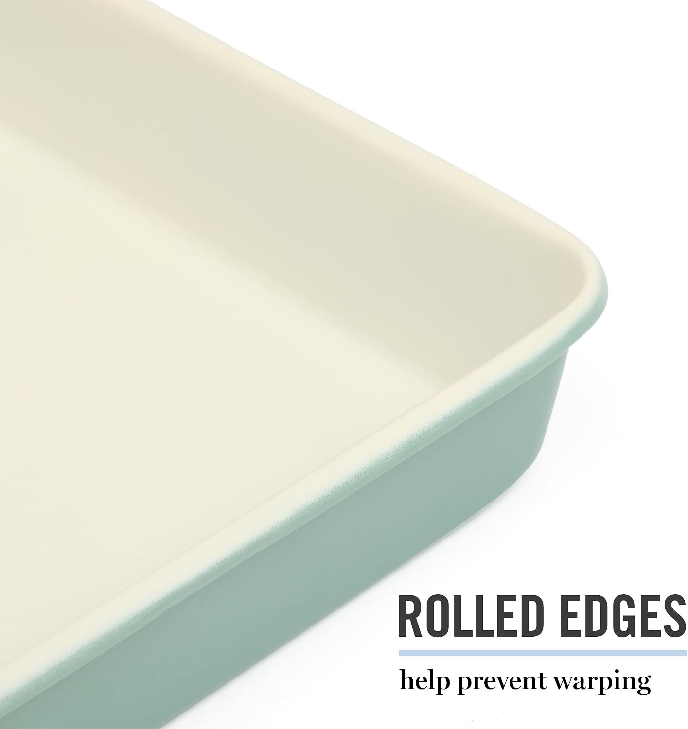 image:imageMartha Stewart Gallen 9 Inch Square Nonstick Carbon Steel Cake Pan Champagne Durable Bakeware for Even Baking and Easy ReleaseTeal