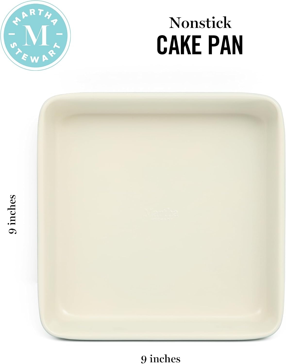 image:imageMartha Stewart Gallen 9 Inch Square Nonstick Carbon Steel Cake Pan Champagne Durable Bakeware for Even Baking and Easy ReleaseTeal