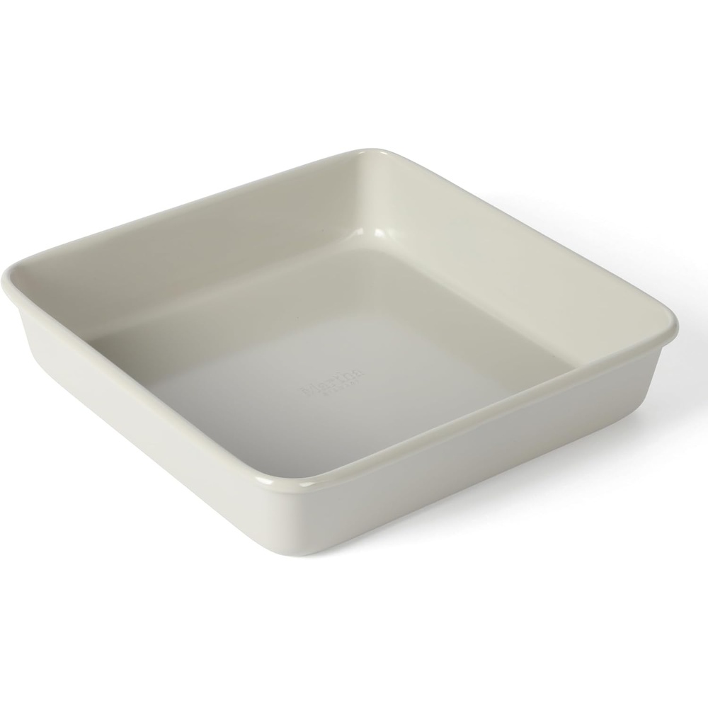 image:imageMartha Stewart Gallen 9 Inch Square Nonstick Carbon Steel Cake Pan  Champagne Durable Bakeware for Even Baking and Easy ReleaseCool Gray