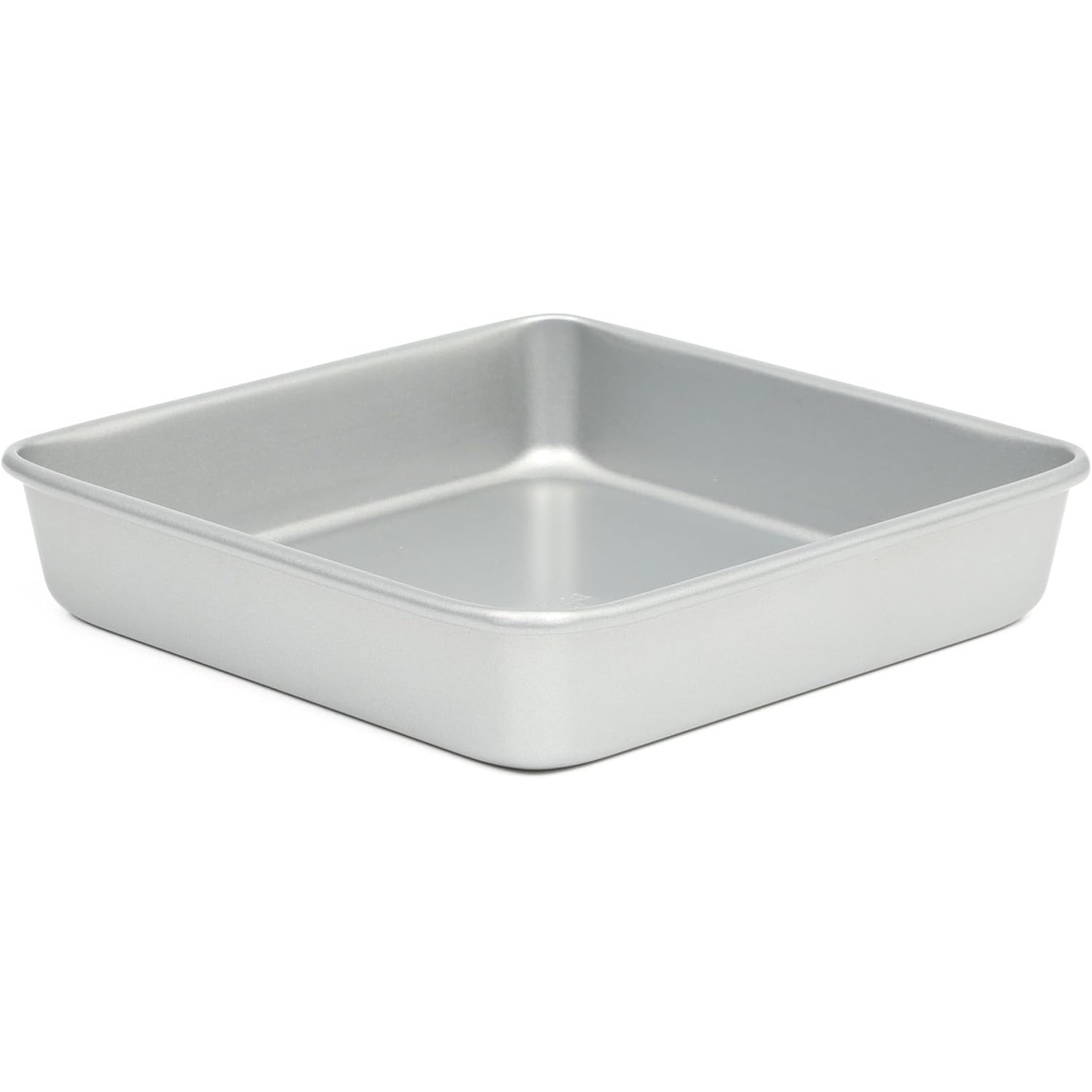 image:imageMartha Stewart Gallen 9 Inch Square Nonstick Carbon Steel Cake Pan Champagne Durable Bakeware for Even Baking and Easy ReleaseSilver