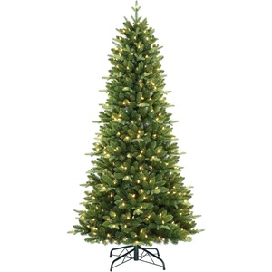Martha Stewart Acadia Spruce Christmas Tree-Parent | Realistic spruce texture • 400 White LED lights • prelit artificial tree with metal stand, premium holiday decor
