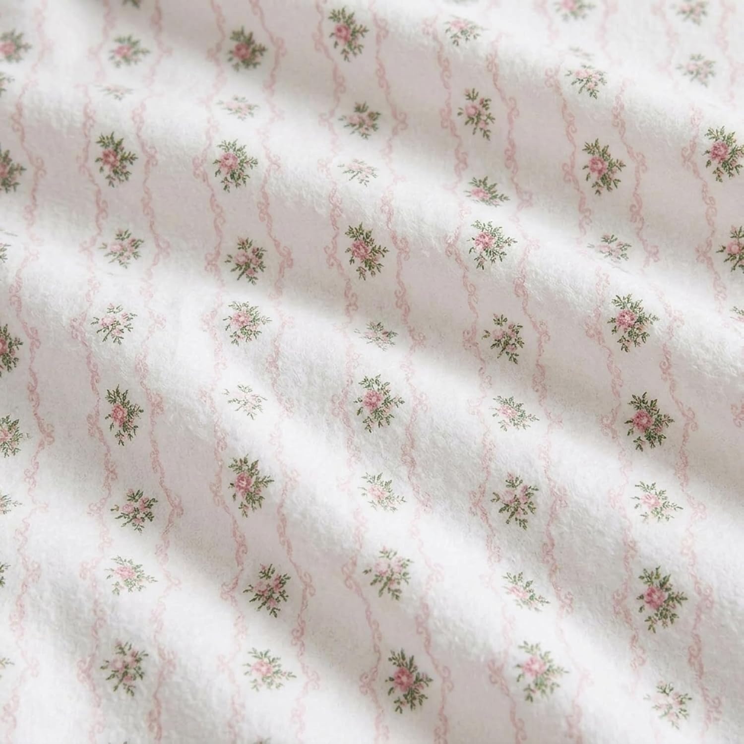 image:imageMartha Stewart Holiday Twin Cotton Flannel Sheet Set with PillowcaseVintage Rose Pink