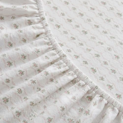 image:imageMartha Stewart Holiday Twin Cotton Flannel Sheet Set with PillowcaseVintage Rose Pink