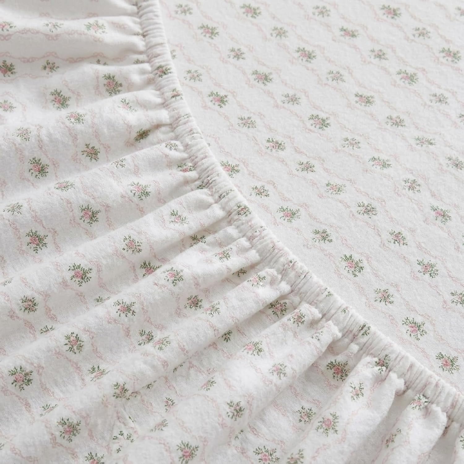image:imageMartha Stewart Holiday Twin Cotton Flannel Sheet Set with PillowcaseVintage Rose Pink