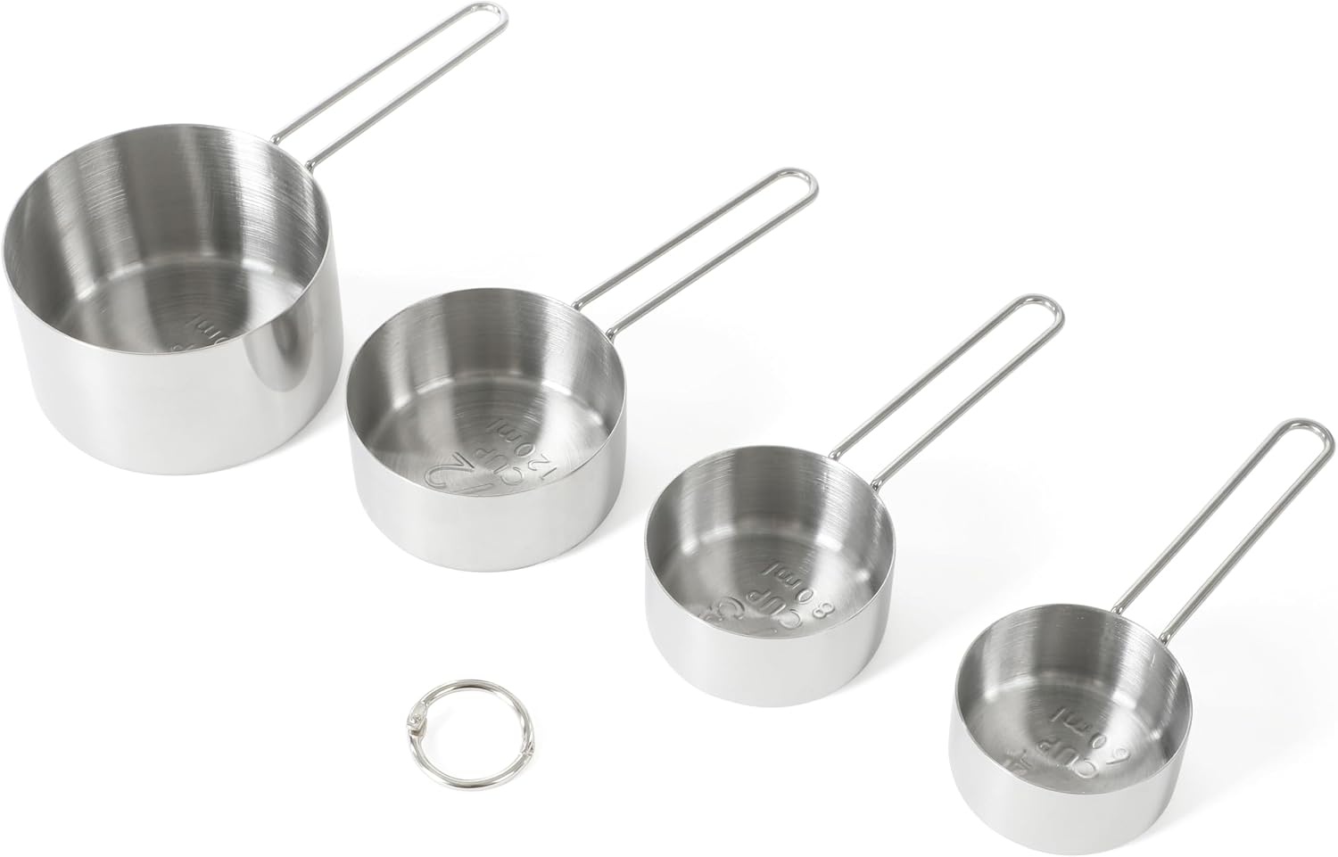 image:imageMartha Stewart Richburn 4Piece Stainless Steel Measuring Cups Set Durable and Accurate Kitchen Measuring Tools for Baking and Cooking Pack of 4Silver