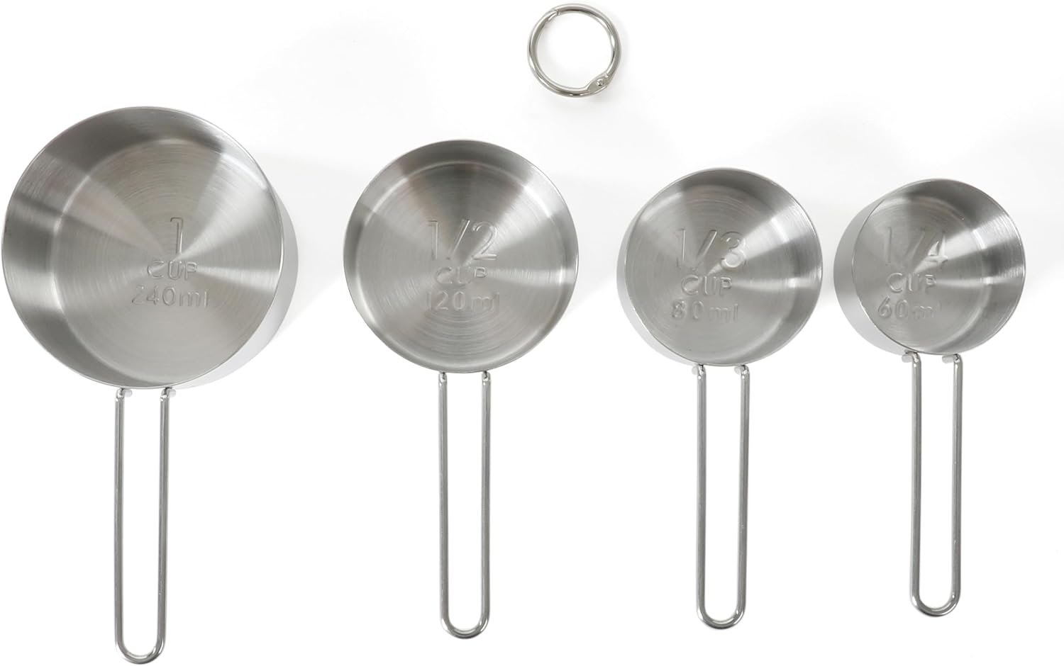 image:imageMartha Stewart Richburn 4Piece Stainless Steel Measuring Cups Set Durable and Accurate Kitchen Measuring Tools for Baking and Cooking Pack of 4Silver