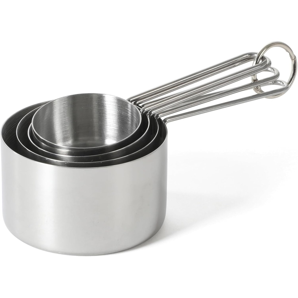 image:imageMartha Stewart Richburn 4Piece Stainless Steel Measuring Cups Set Durable and Accurate Kitchen Measuring Tools for Baking and Cooking Pack of 4Silver