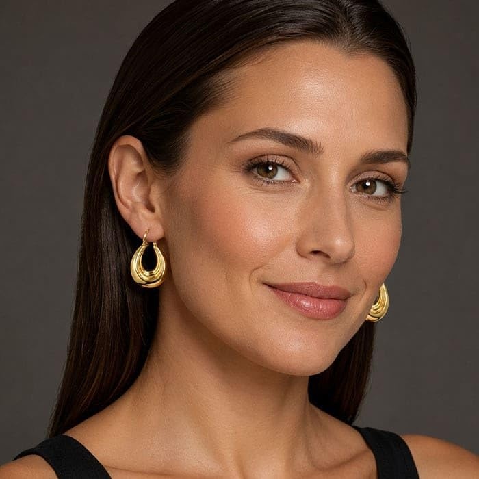 image:imageMartha Stewart Everyday Plump Hoop Earrings In Gold