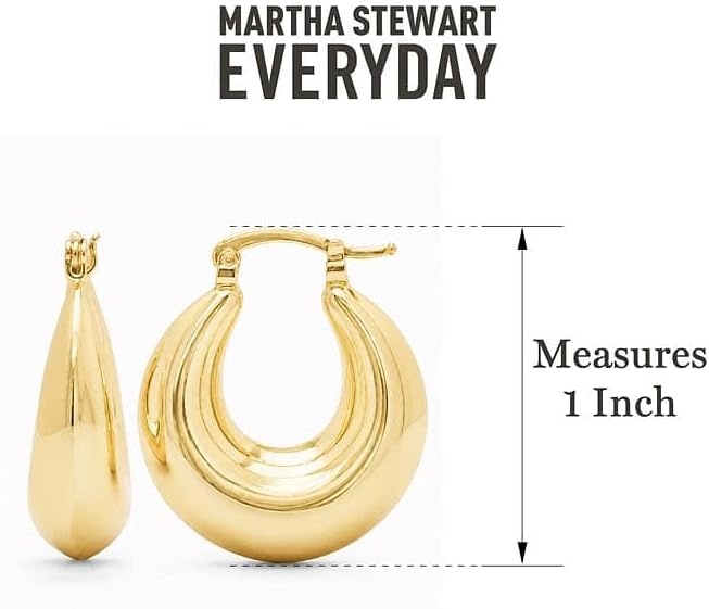image:imageMartha Stewart Everyday Plump Hoop Earrings In Gold