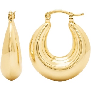 Martha Stewart Everyday Plump Hoop Earrings In Gold