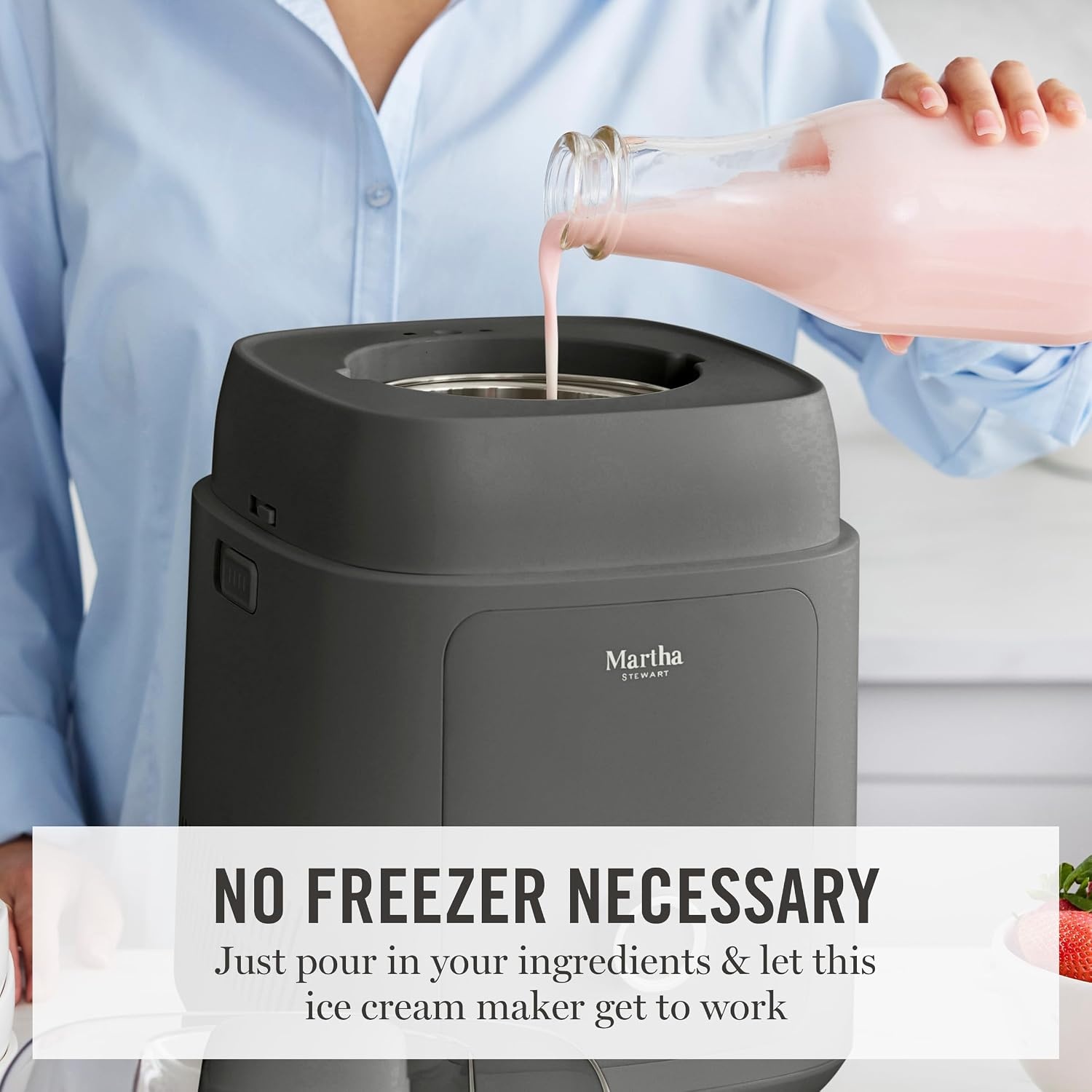 image:imageMartha Stewart Ice Cream Maker Machine 1QT Fully Automatic 3 Modes BlackCaviar