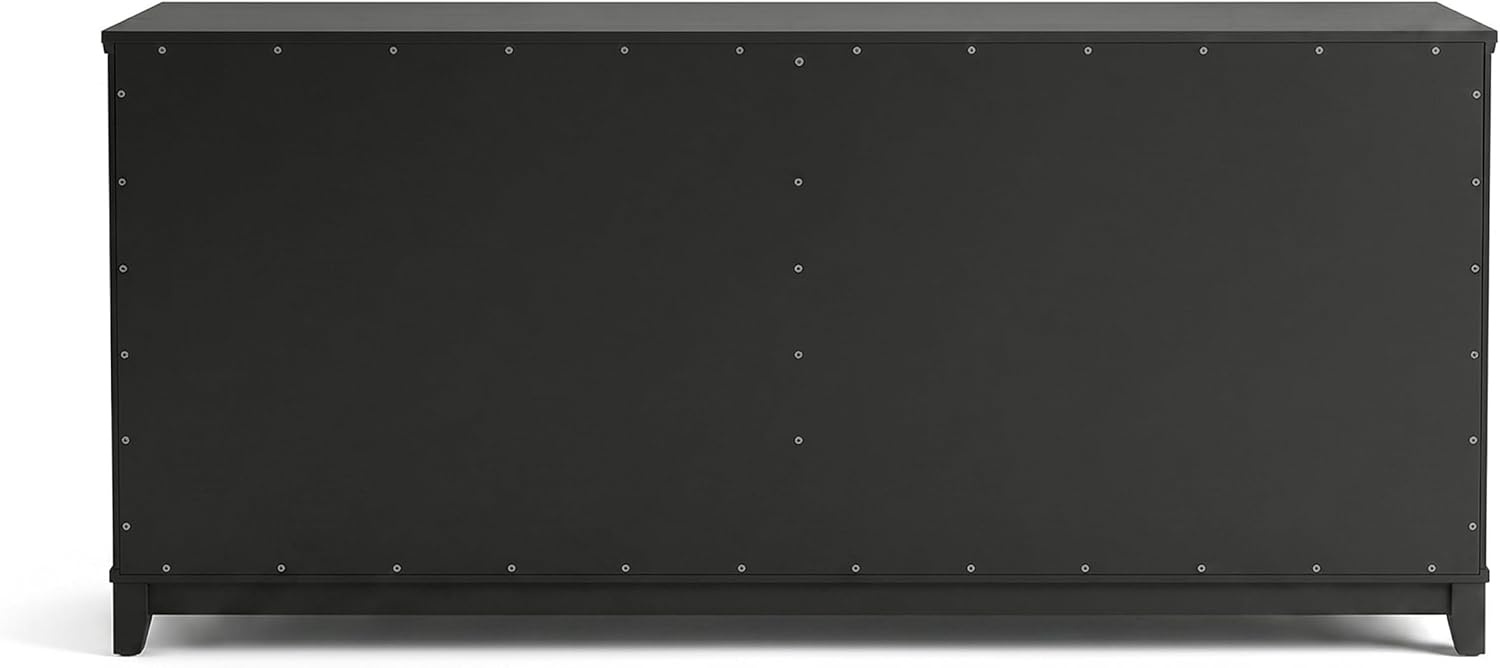 image:imageMartha Stewart Bedford Modular Fluted 3Drawer Base Cabinet BlackBlack FrameGold Hardware