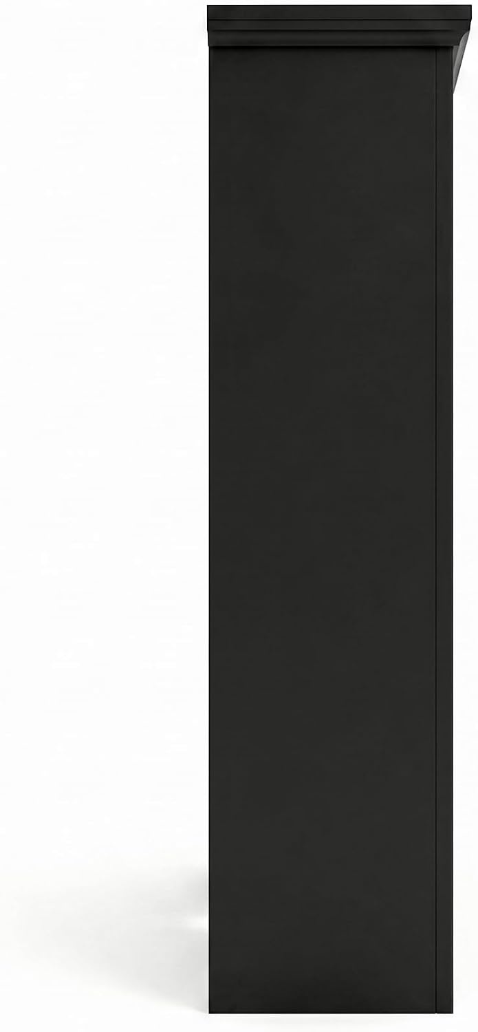 image:imageMartha Stewart Bedford Modular Fluted 3Drawer Base Cabinet BlackBlack FrameGold Hardware