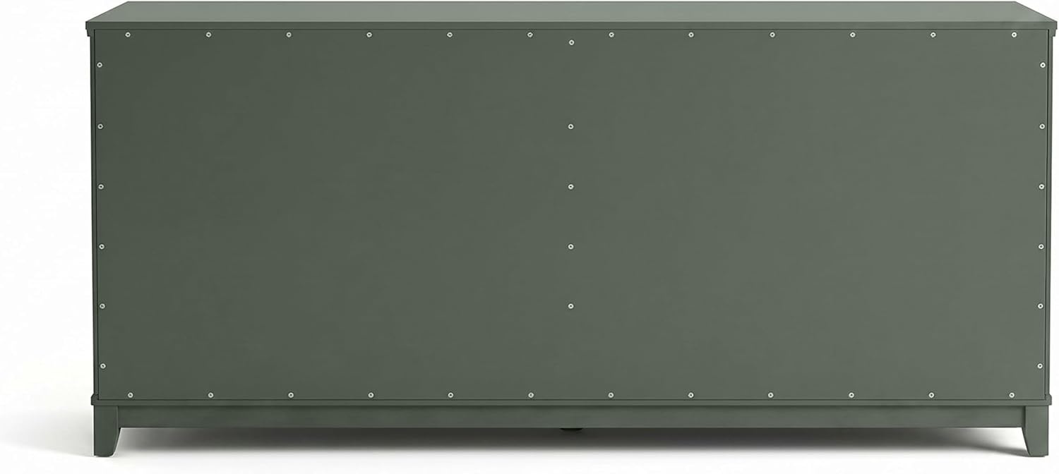 image:imageMartha Stewart Bedford Modular Fluted 3Drawer Base Cabinet BlackFern Green FrameGunmetal Hardware
