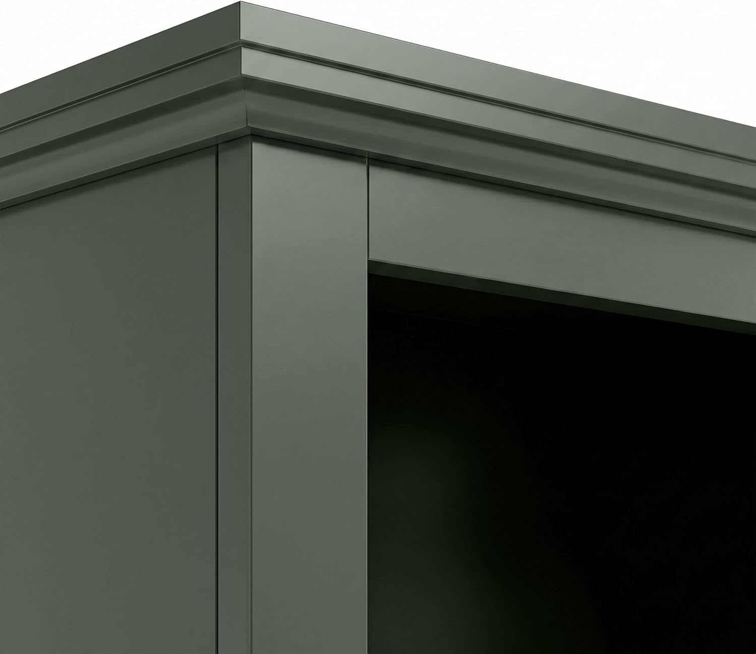 image:imageMartha Stewart Bedford Modular Fluted 3Drawer Base Cabinet BlackFern Green FrameGunmetal Hardware
