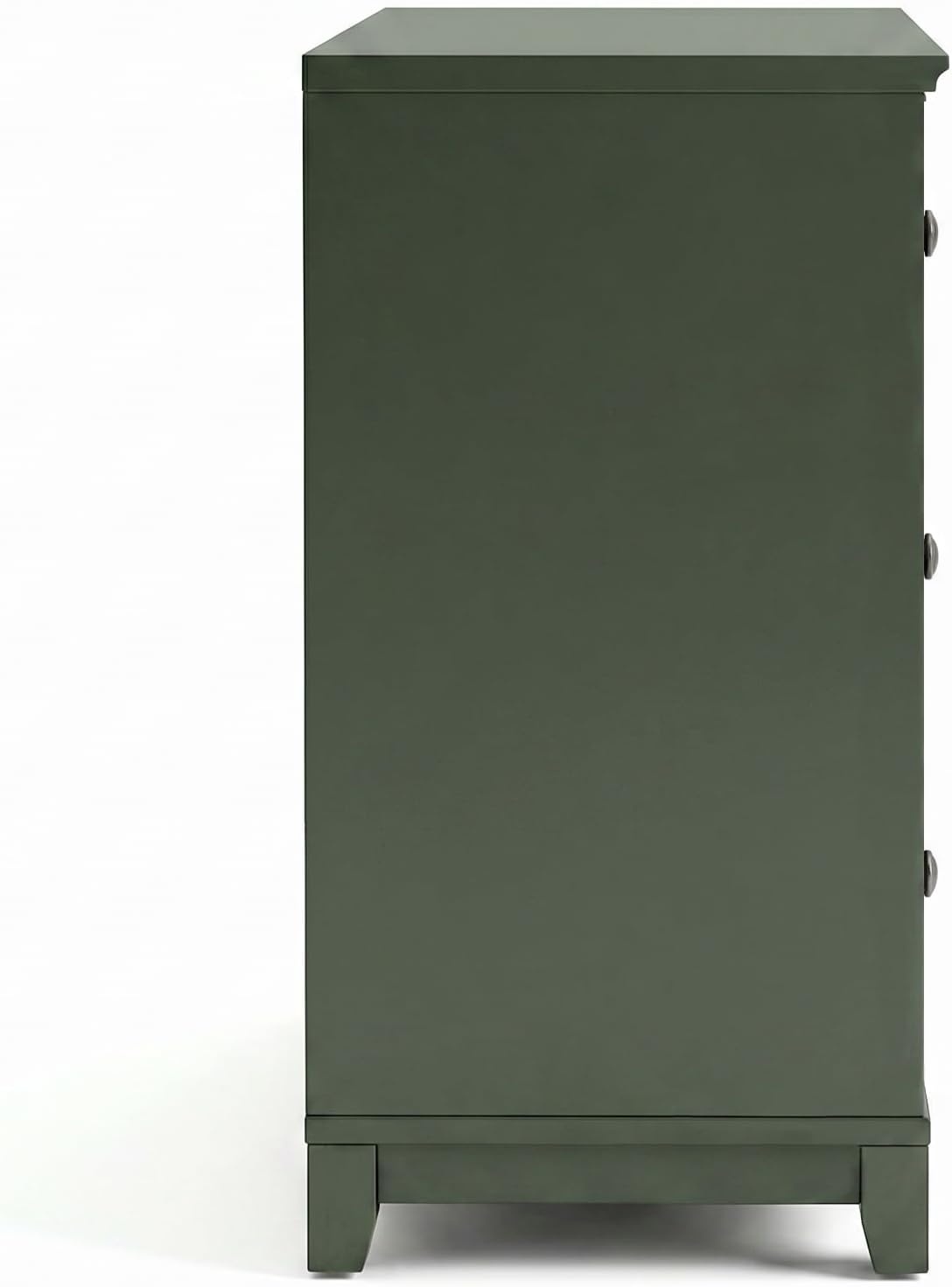 image:imageMartha Stewart Bedford Modular Fluted 3Drawer Base Cabinet BlackFern Green FrameGunmetal Hardware