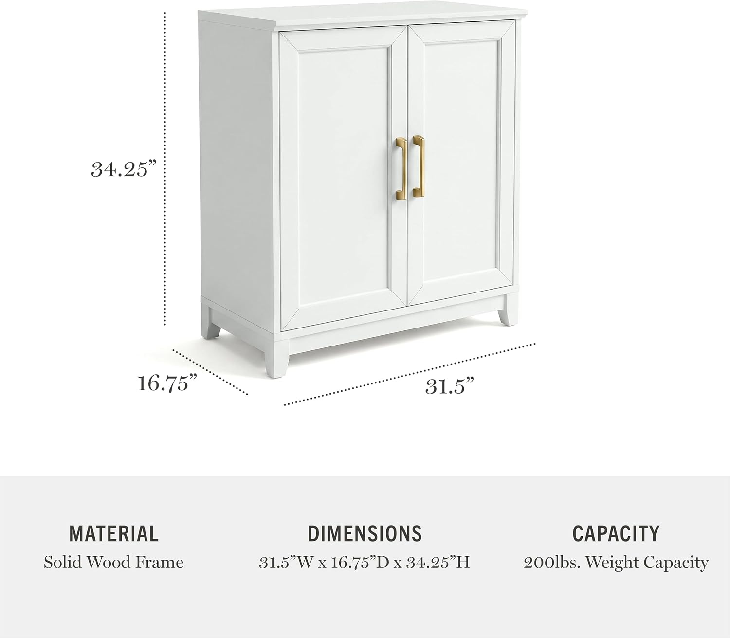 image:imageMartha Stewart Bedford Modular Shaker Glass Door Cabinet Bedford GrayWhite FrameGold Hardware
