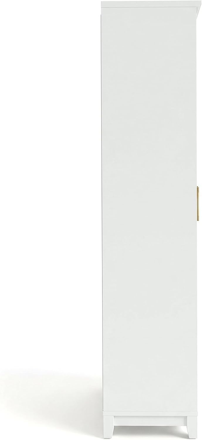 image:imageMartha Stewart Bedford Modular Shaker Glass Door Cabinet Bedford GrayWhite FrameGold Hardware