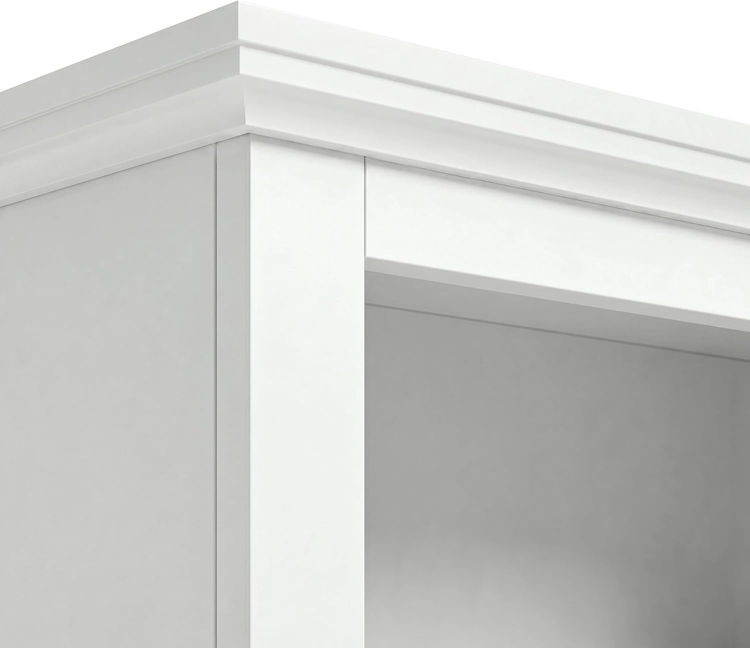 image:imageMartha Stewart Bedford Modular Shaker Glass Door Cabinet Bedford GrayWhite FrameGold Hardware