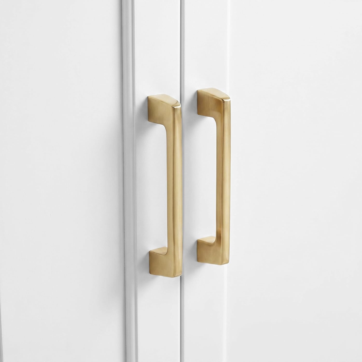 image:imageMartha Stewart Bedford Modular Shaker Glass Door Cabinet Bedford GrayWhite FrameGold Hardware