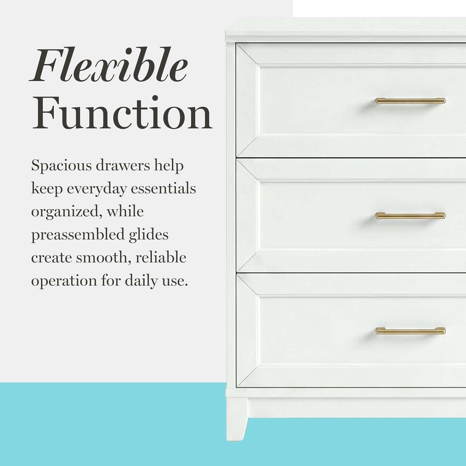 image:imageMartha Stewart Bedford Modular Shaker Glass Door Cabinet Bedford GrayWhite FrameGold Hardware