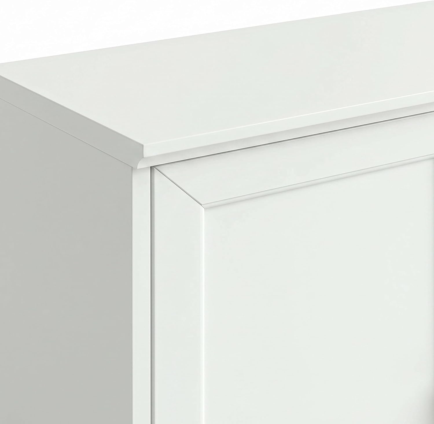 image:imageMartha Stewart Bedford Modular Shaker Glass Door Cabinet Bedford GrayWhite FrameGold Hardware