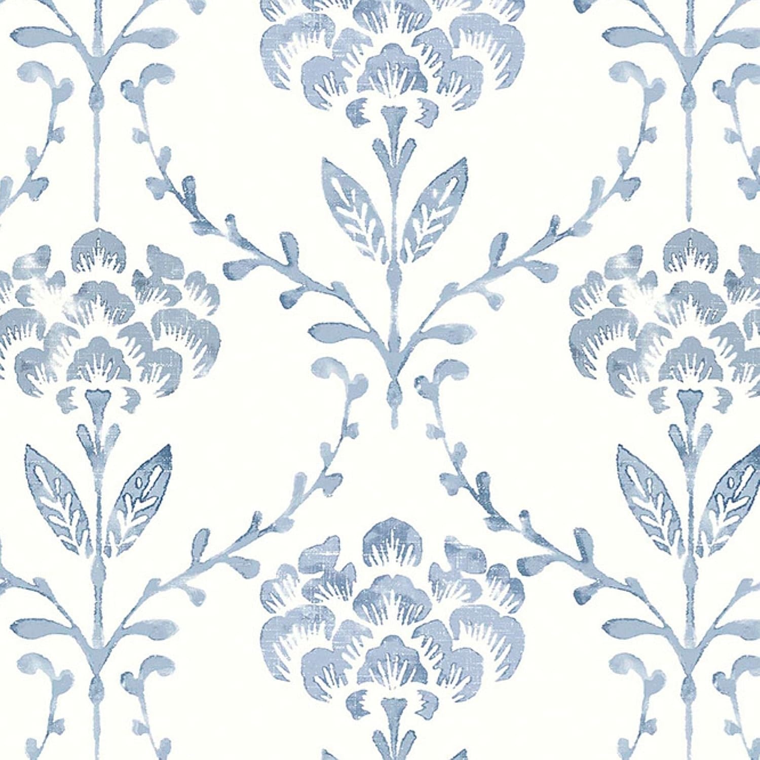 image:imageMartha Stewart Chateau Fleur Porcelain Blue Wallpaper Floral Farmhouse Cottage NonPasted Premium Wallpaper for Walls Kitchen Bedrooms Living Rooms