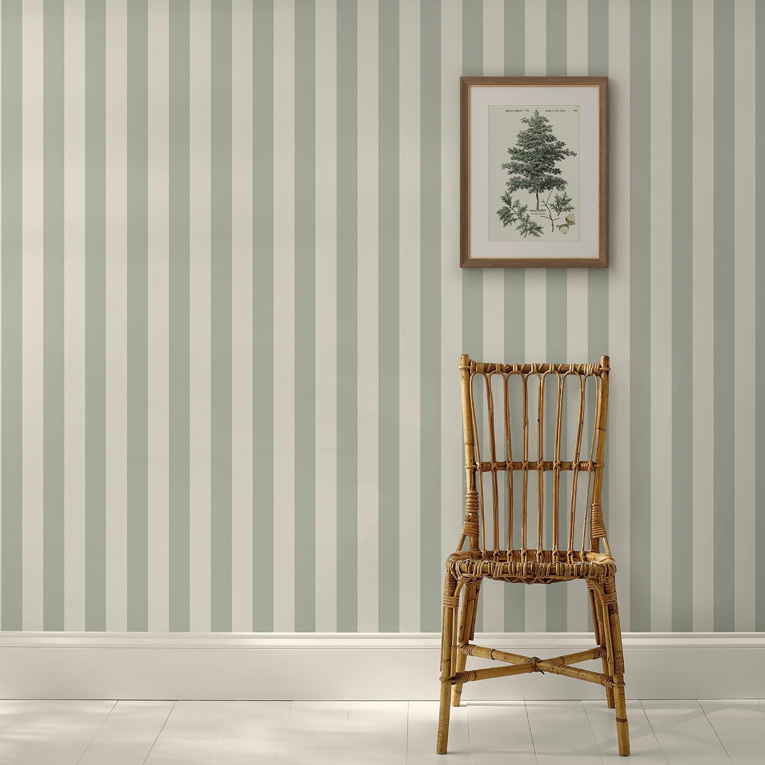 image:imageMartha Stewart Classic Stripe Fennel Seed Wallpaper Farmhouse Cottage NonPasted Premium Wallpaper for Walls Kitchen Bedrooms Living Rooms