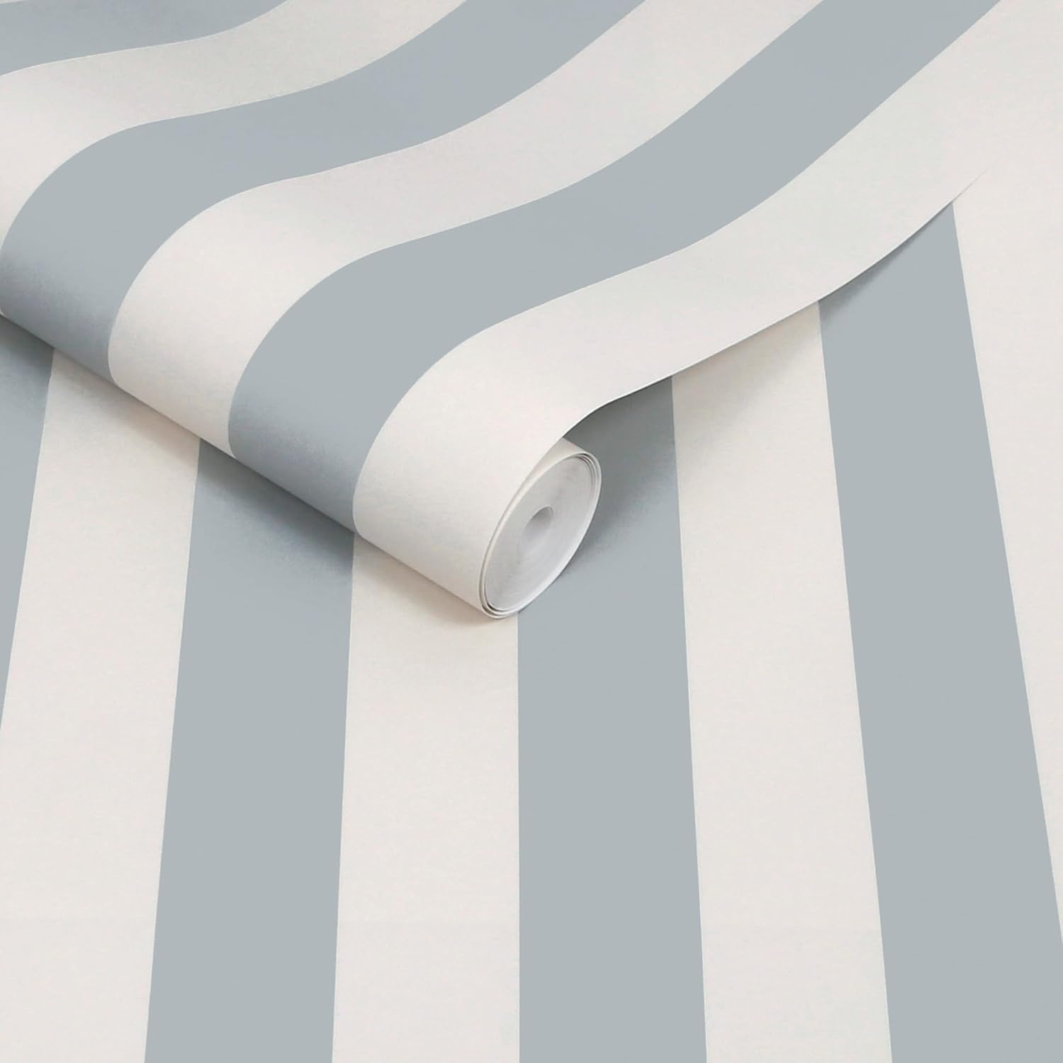image:imageMartha Stewart Classic Stripe Mineral Blue Wallpaper Farmhouse Cottage NonPasted Premium Wallpaper for Walls Kitchen Bedrooms Living Rooms